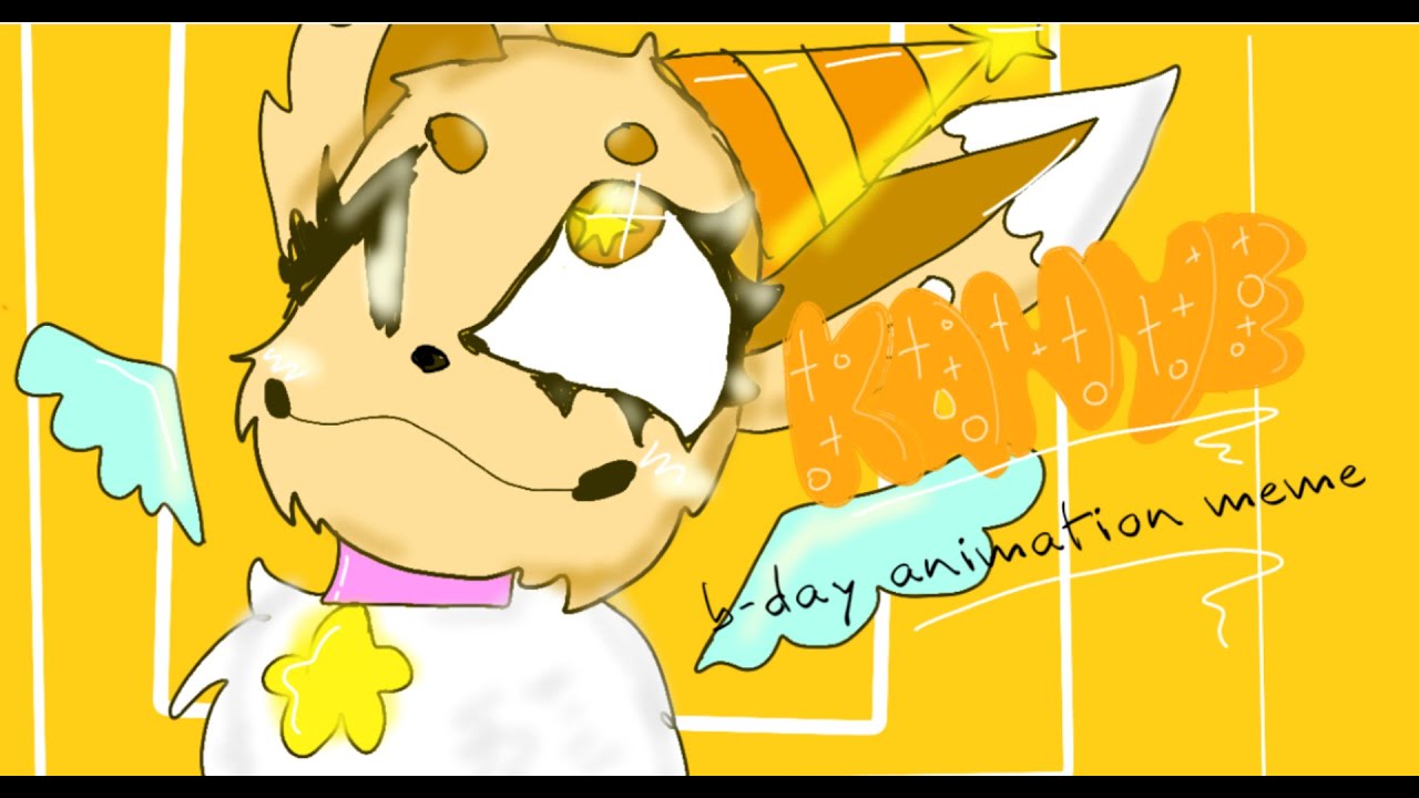 //KANYE//b-day animation meme!!!//