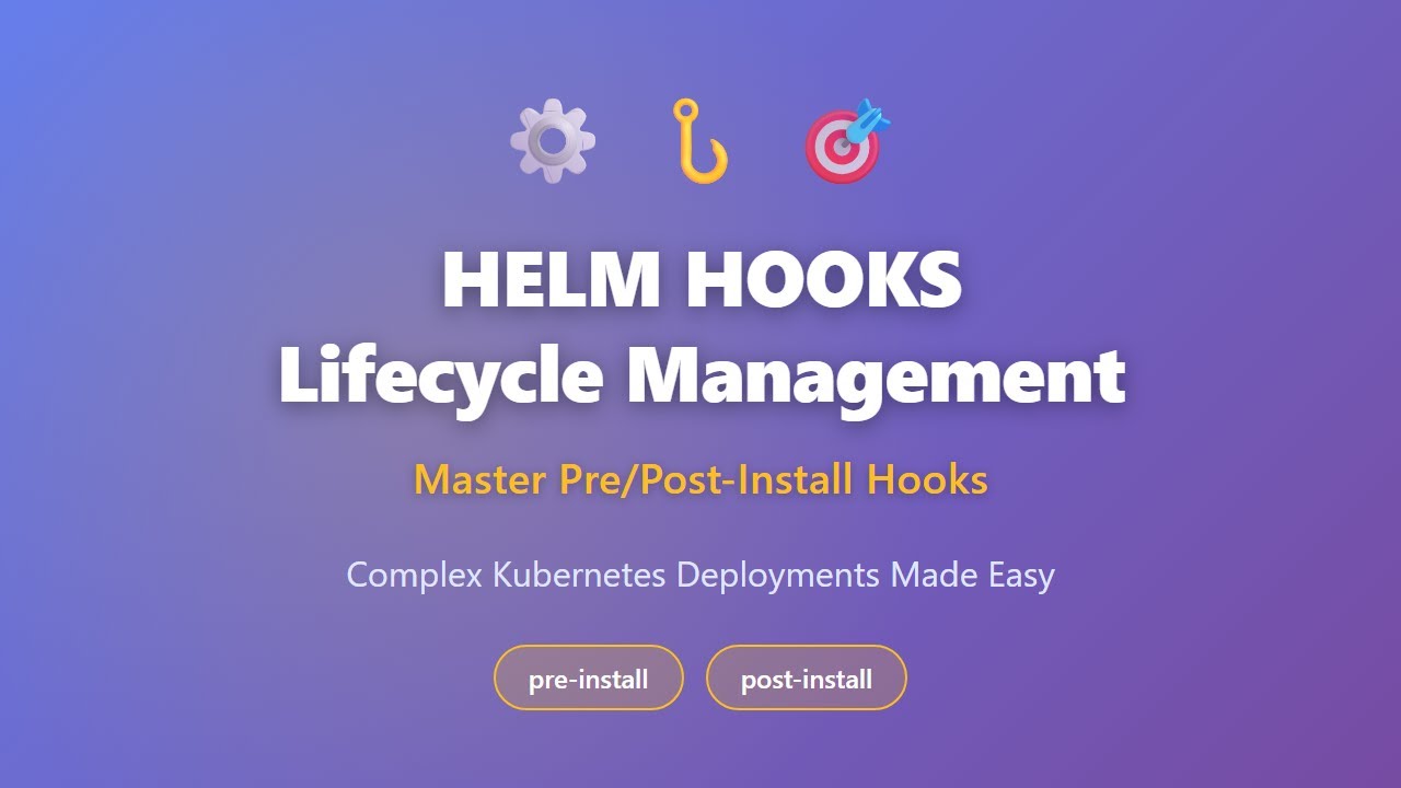 Учебное пособие по Helm Hooks: управление жизненным циклом до и после установки для Kubernetes