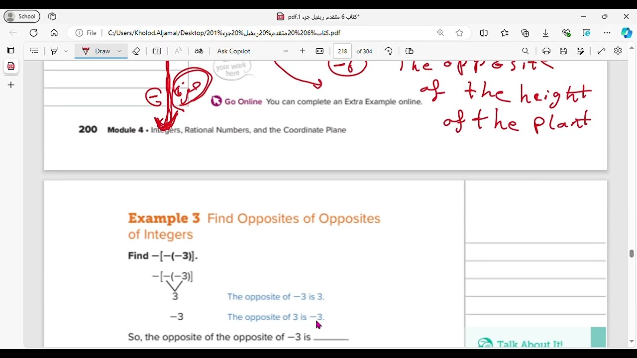 Reveal math grade 6 lesson 4- 2 opposites and absolute value