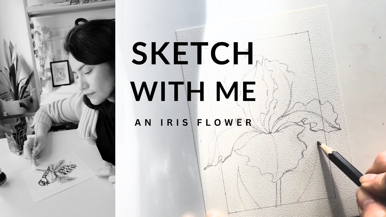 How I Sketch an Iris Flower (and the Story Behind Akbaly Floral)
