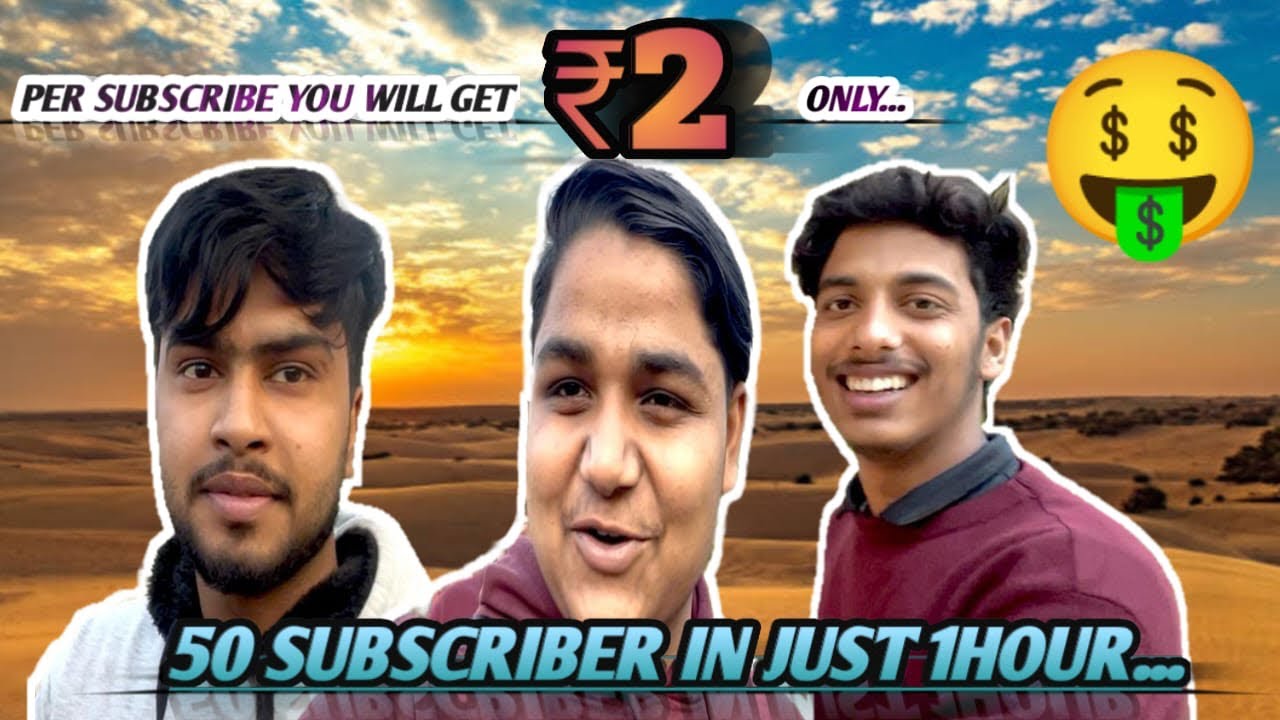 50 subscribers in just 1 hour😃😍||