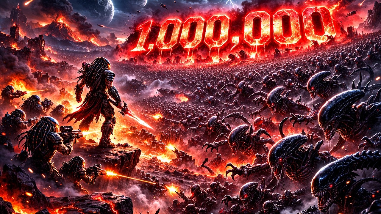 5,000 Predators vs 1,000,000 Aliens – Epic Bloodbath (UEBS 2)