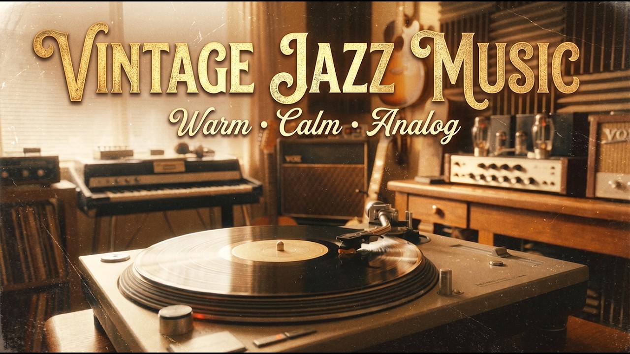 Vintage Music Studio Ambience | Warm Analog Sound & Cozy Jazz Morning