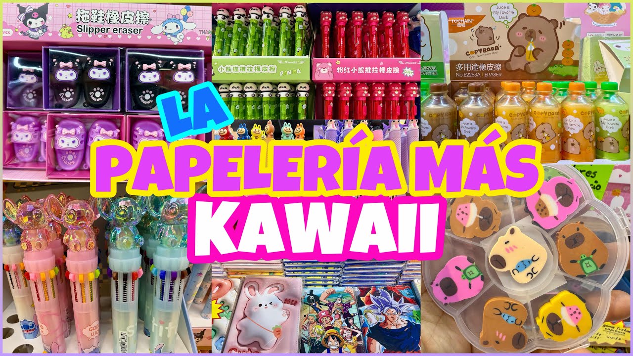 😱PAPELERÍA KAWAII desde CENTAVOS ¡ÚTILES ESCOLARES, HOJAS DE COLOR, PLUMAS KAWAII!🥰 / CENTRO CDMX
