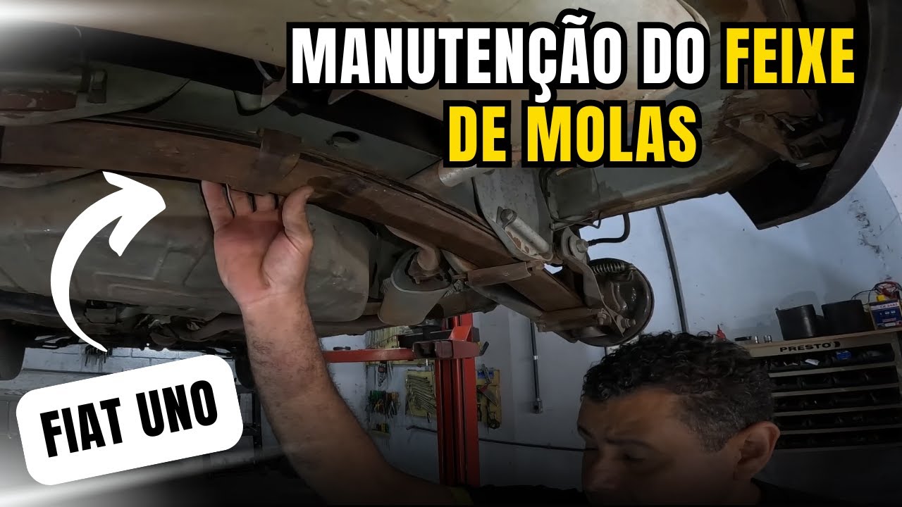 Veja como é feita a troca do reparo do feixe de molas do FIAT Uno!
