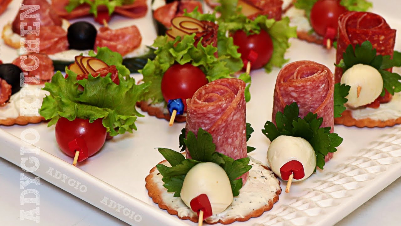 Platouri de aperitive spectaculoase in 10-15 minute ❤️✔️ cu salam sau sunca