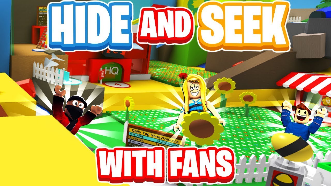 EPIC Hide and Seek With Fans In Roblox Bee Swarm Simulator