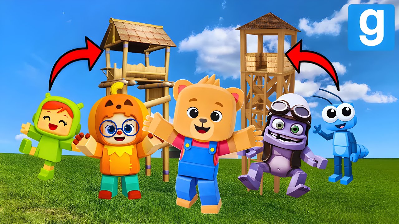 ROLBOXIFIED Nextbots FAMILY of Bimi Boo, Crazy Frog, Bob Zoom, Hogi & Nina VS Towers l Garry's Mod