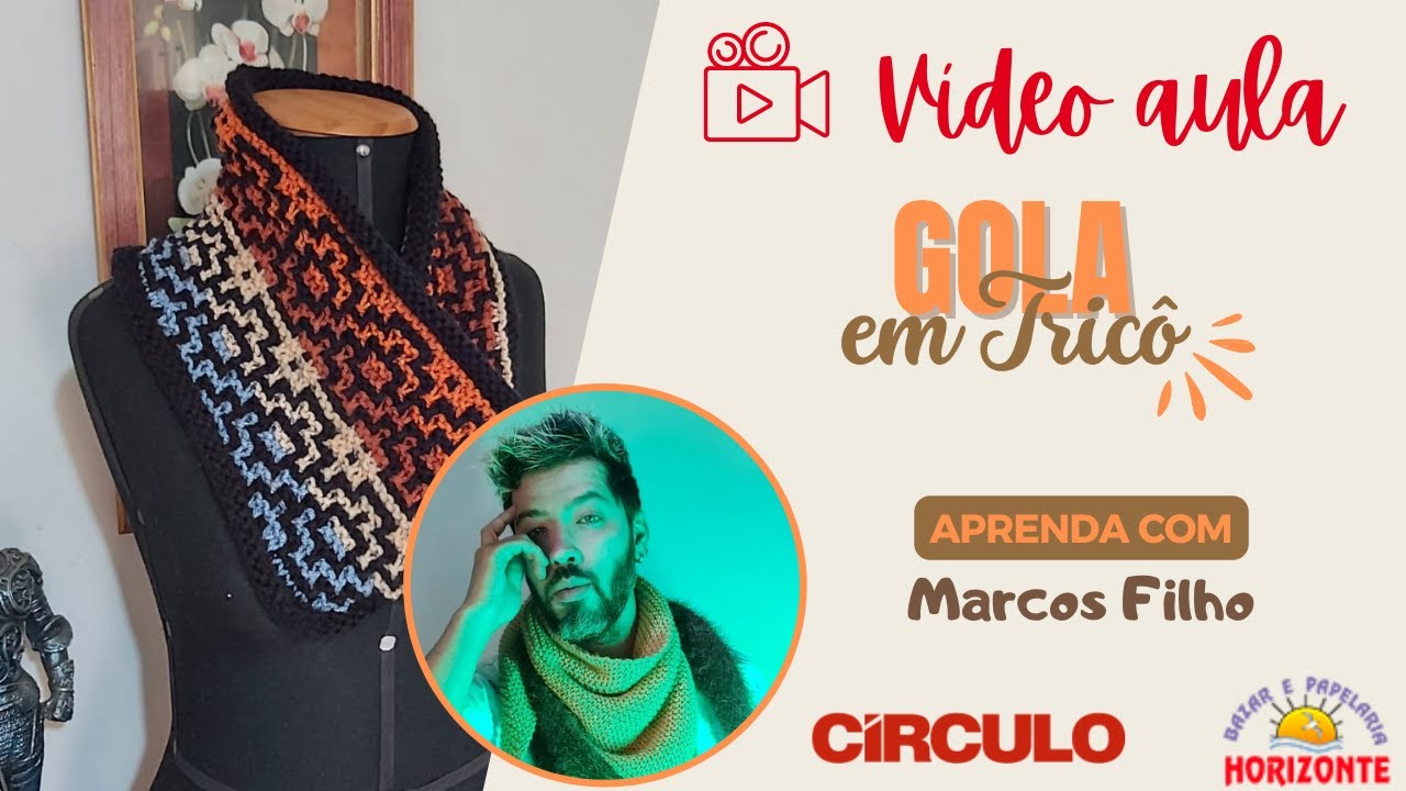 Aula Gola Mosaico de Tricô com o Fio MagicPull por Marcos Filho