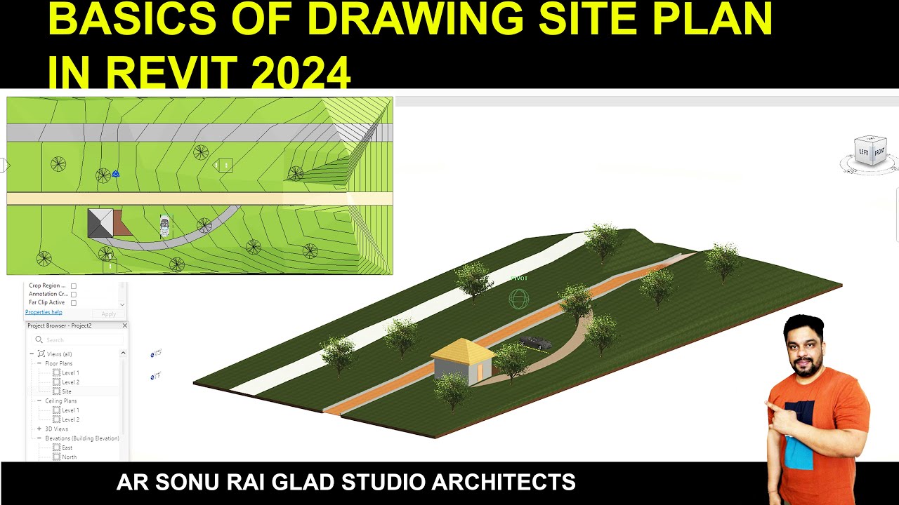 BASICS OF DRAWING SITE PLAN IN REVIT 2024 TUTORIAL