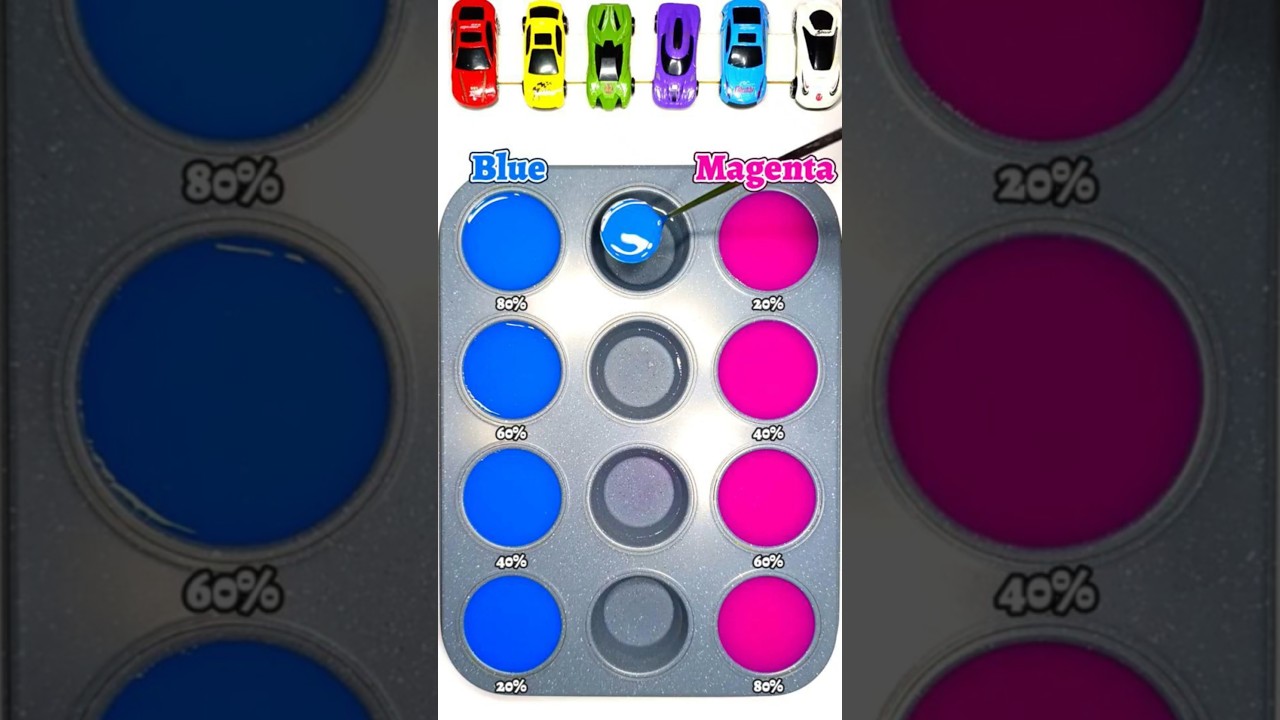 Blue and Magenta shades blending into 4 breathtaking colors 😍🎨. 