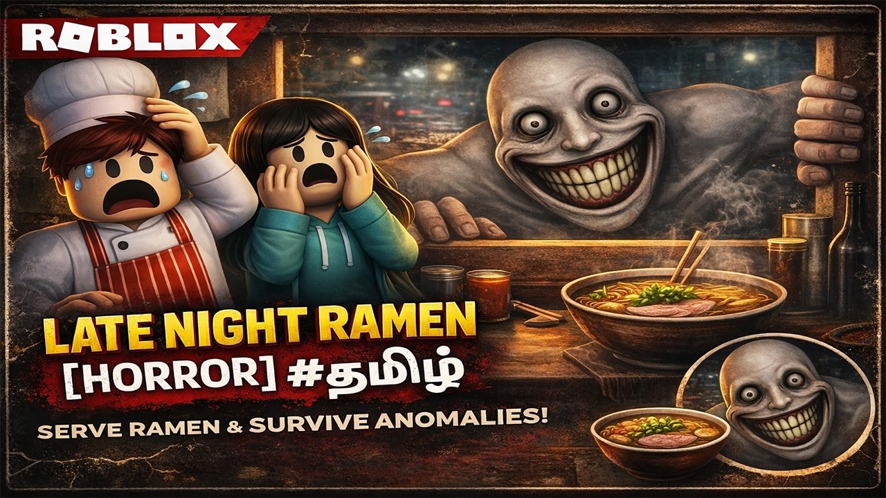 ROBLOX Late Night Ramen HORROR 🍜 | Tamil Gameplay | Scary Roblox Game #தமிழ்
