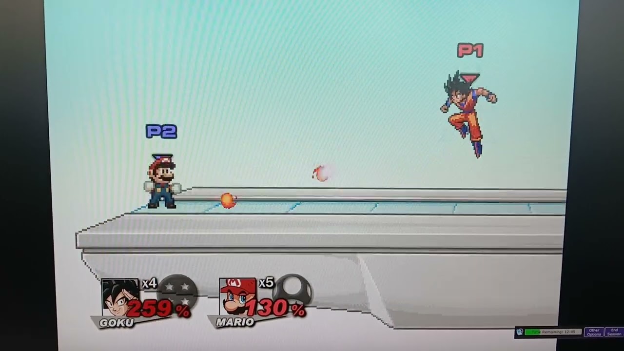 Super smash flash 2 v0.08: Goku vs Mario