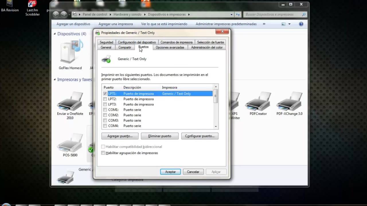 BusinessAdmin: Configurar impresora térmica con driver genérico..
