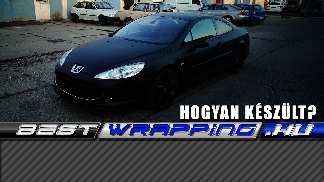 Peugeot 407 autófóliázás: Teckwrap Black CM01 autó fóliával