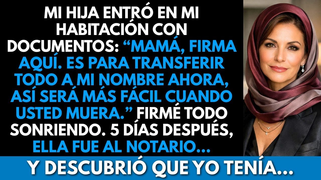 Mi hija entró en mi habitación y dijo: “Firma aquí, será más fácil cuando mueras” 5 días después…