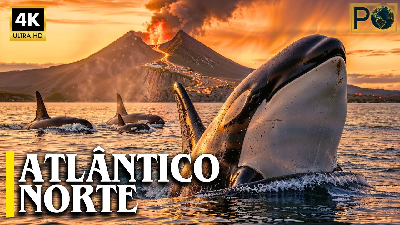 ATLÂNTICO NORTE: Onde Baleias e Vulcões Criam Mundos Impossíveis | Documentário 4K