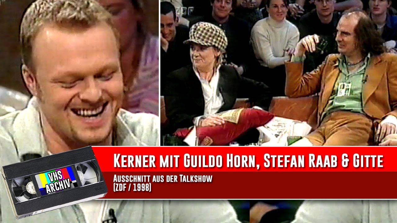 Kerner mit Stefan Raab, Guildo Horn und Gitte Haenning (Ausschnitt / ZDF / 1998)
