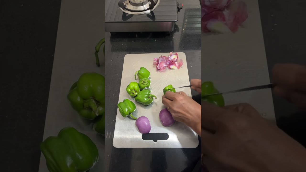 Capsicum Palya and Chapathi