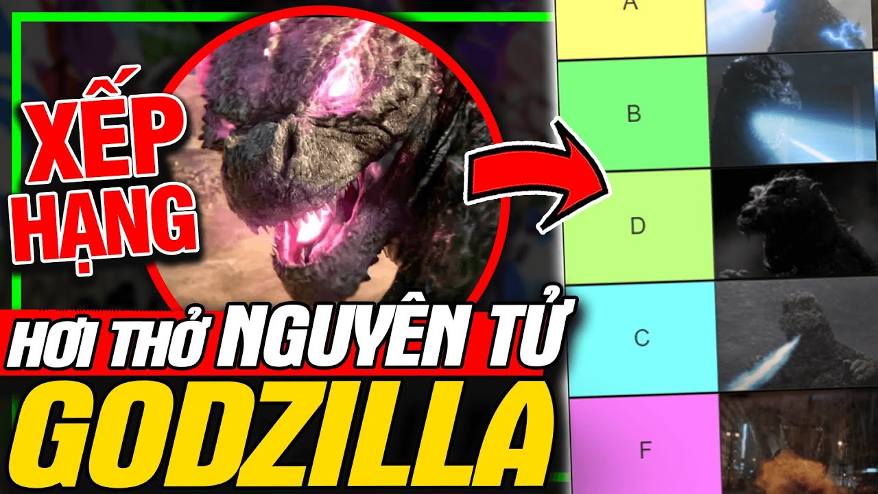 GODZILLA: Xếp Hạng Sức Mạnh Hơi Thở Nguyên Tử - Godzilla Nào Mạnh Nhất? | meXINE