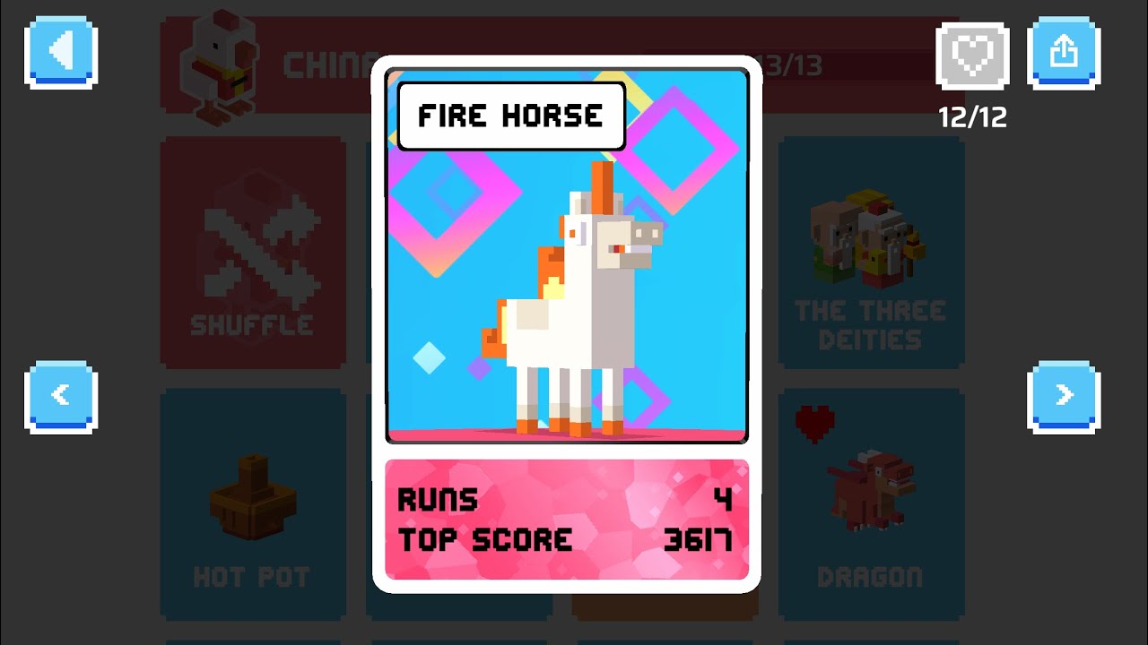 3600+ Crossy Road [Fire Horse]