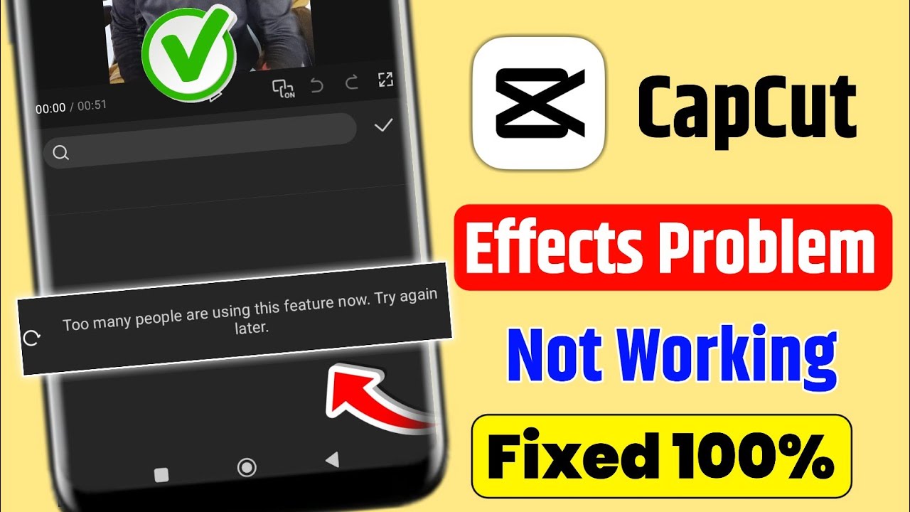 Capcut Too many people are using this feature now. try again later/Capcut effect not working problem