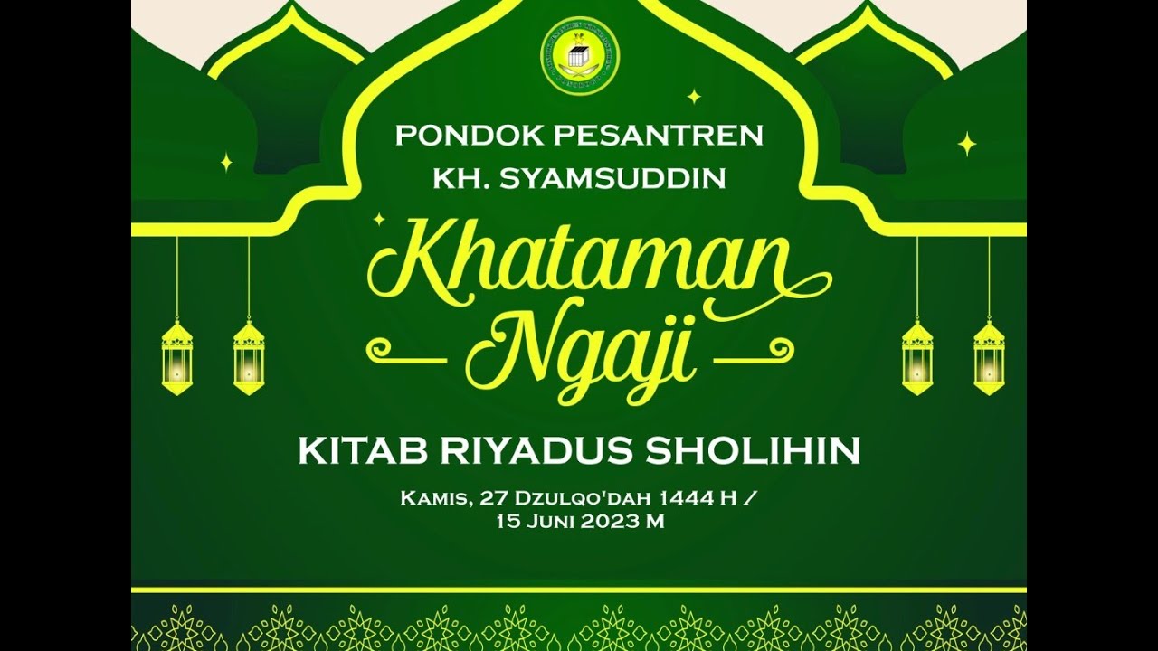 Live Streaming Khataman Kitab Riyadhus Sholihin || Ponpes KH. Syamsuddin Durisawo Ponorogo.