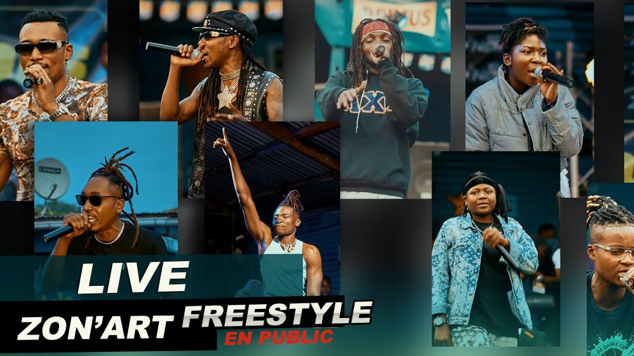 Zonart freestyle en public - lameck, afande ready, JKM, dj couleur,zola,clark, clem, nashon2, mury