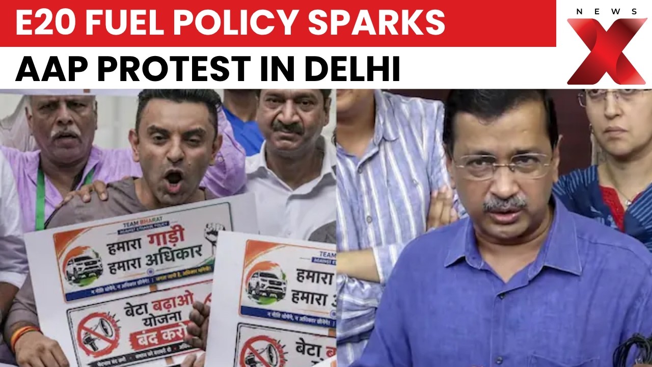 Arvind Kejriwal Leads Massive Protest Against Centre's E20 Fuel Policy Today | NewsX