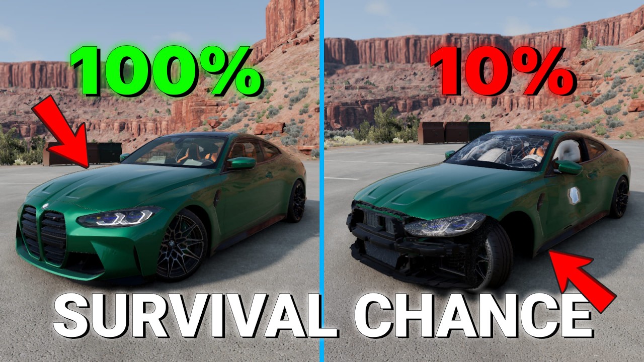Insane Survival Chance Crashes #1 - BeamNG.drive