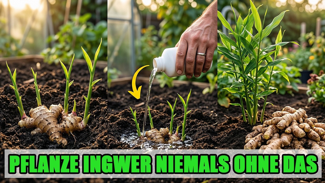 Pflanze Ingwer NIEMALS ohne DAS &ndash; So bekommst du riesige Knollen & doppelte Ernte