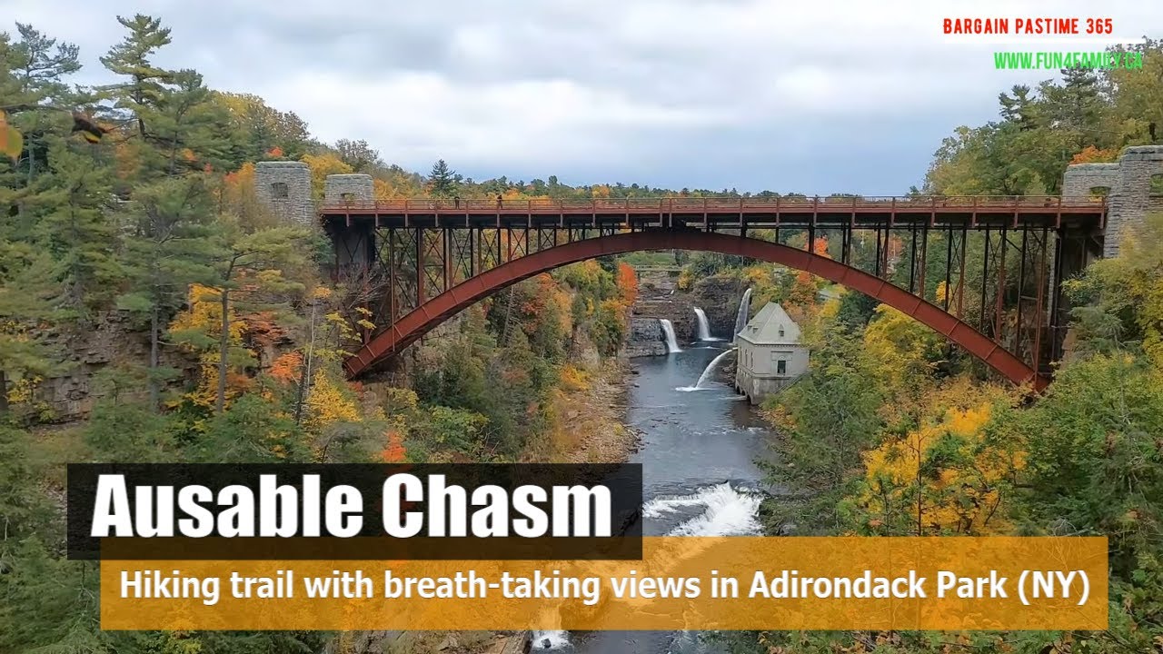 4K Ausable Chasm, Adirondack Park - easy hiking trails with stunning views near Montreal