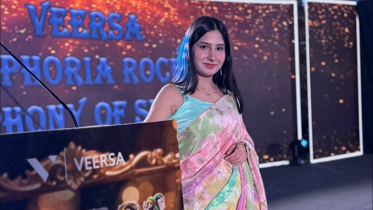 Anchor Nidhi Hosting for Veersa Fiesta✨#anchornidhi #anchor #emcee #delhi 