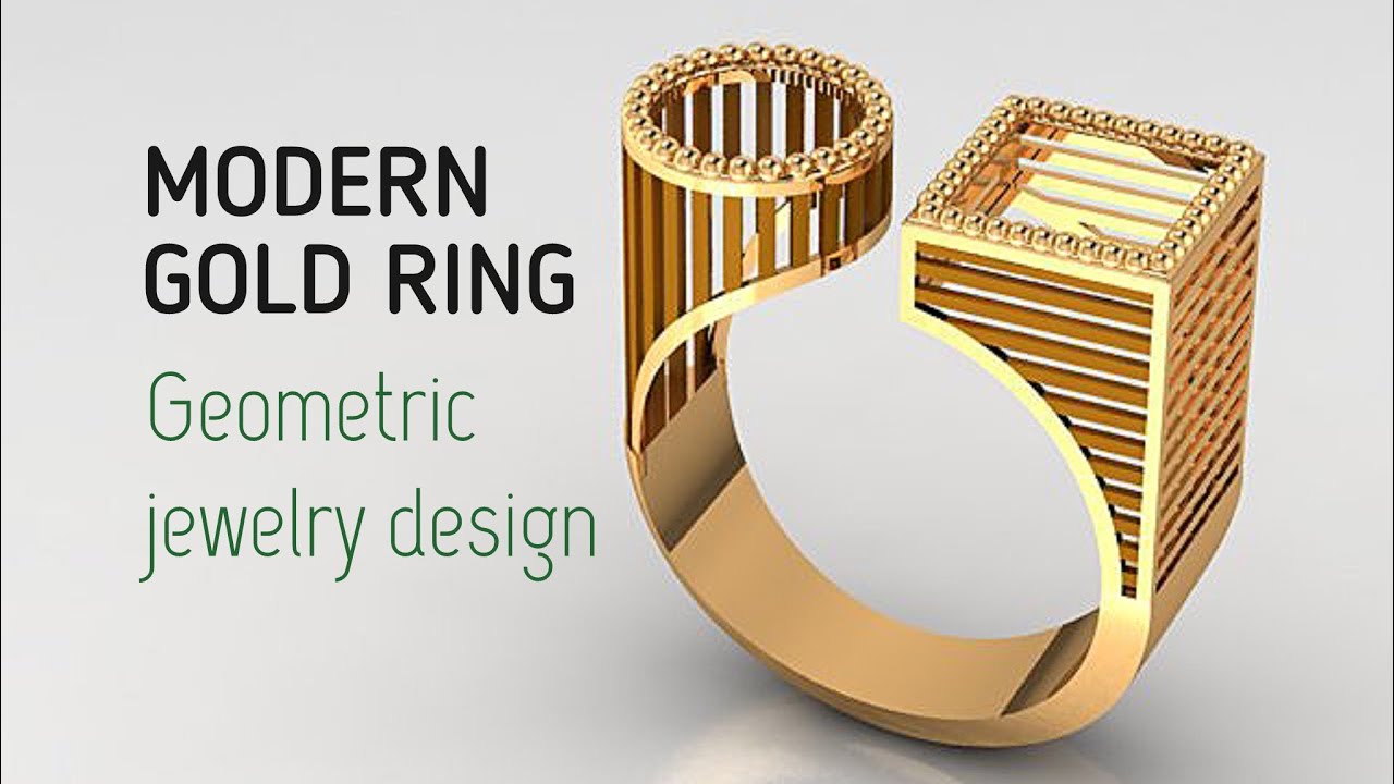 “Modern Geometric Gold Ring Design | Unique Jewelry Creation Tutorial