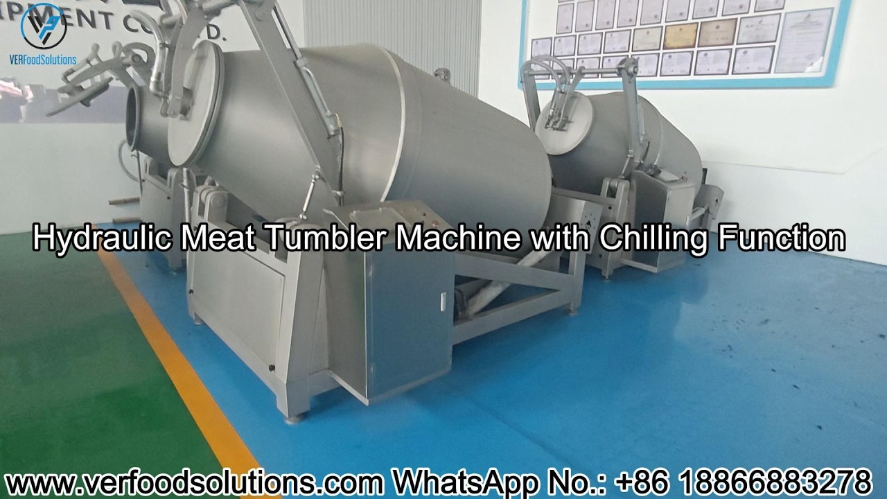 VERFOODSOLUTIONS 1700L Tilted Meat Tumbler Machine With Chilling Function Introduction