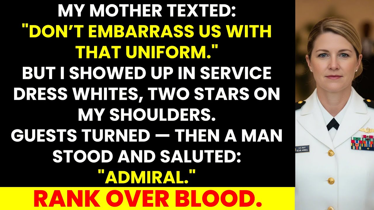 Family Erased Me from My Sister's Wedding — Until Their Guest Saluted: “Admiral”
