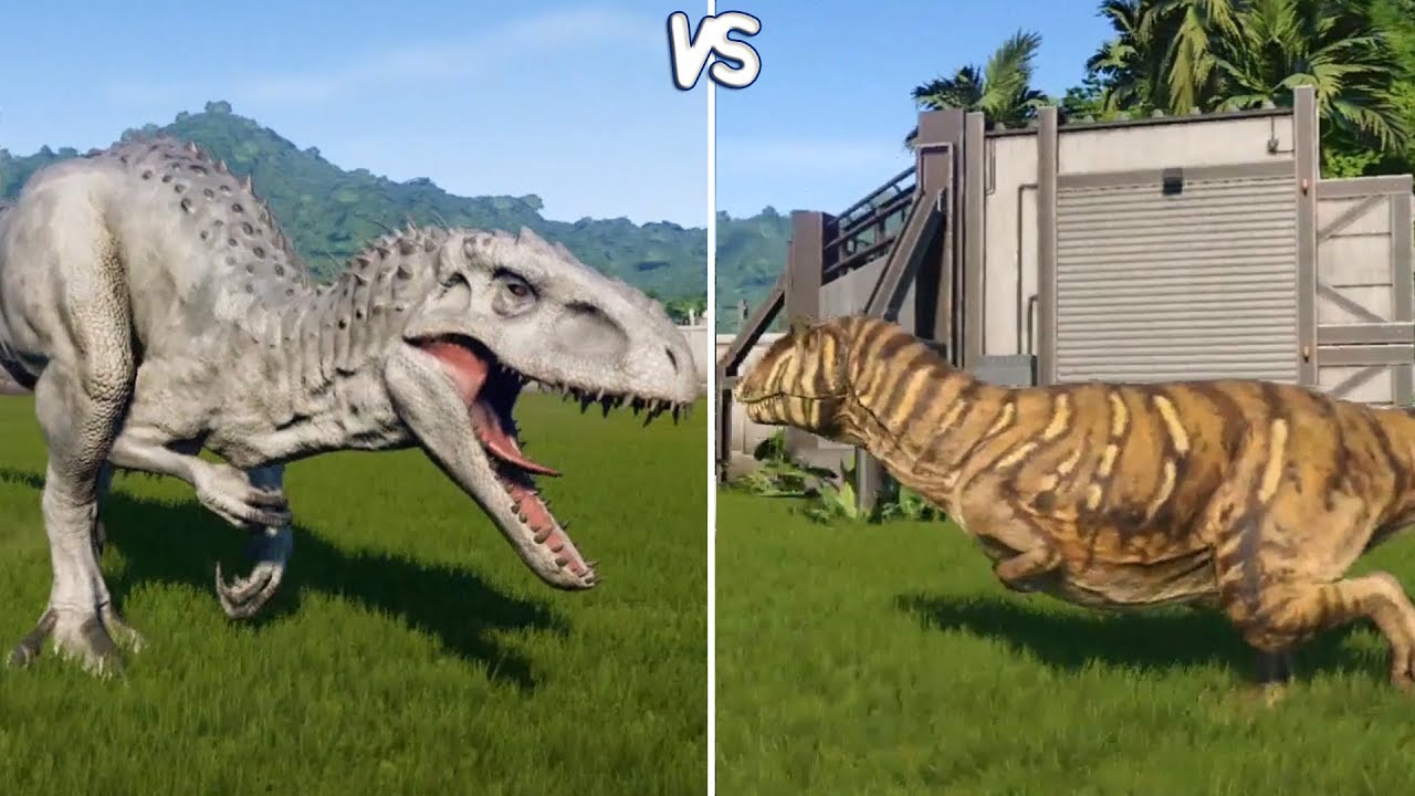 Jurassic World Evolution - INDOMINUS REX vs METRIACANTHOSAURUS -  Gameplay (PS4 HD) [1080p60FPS]