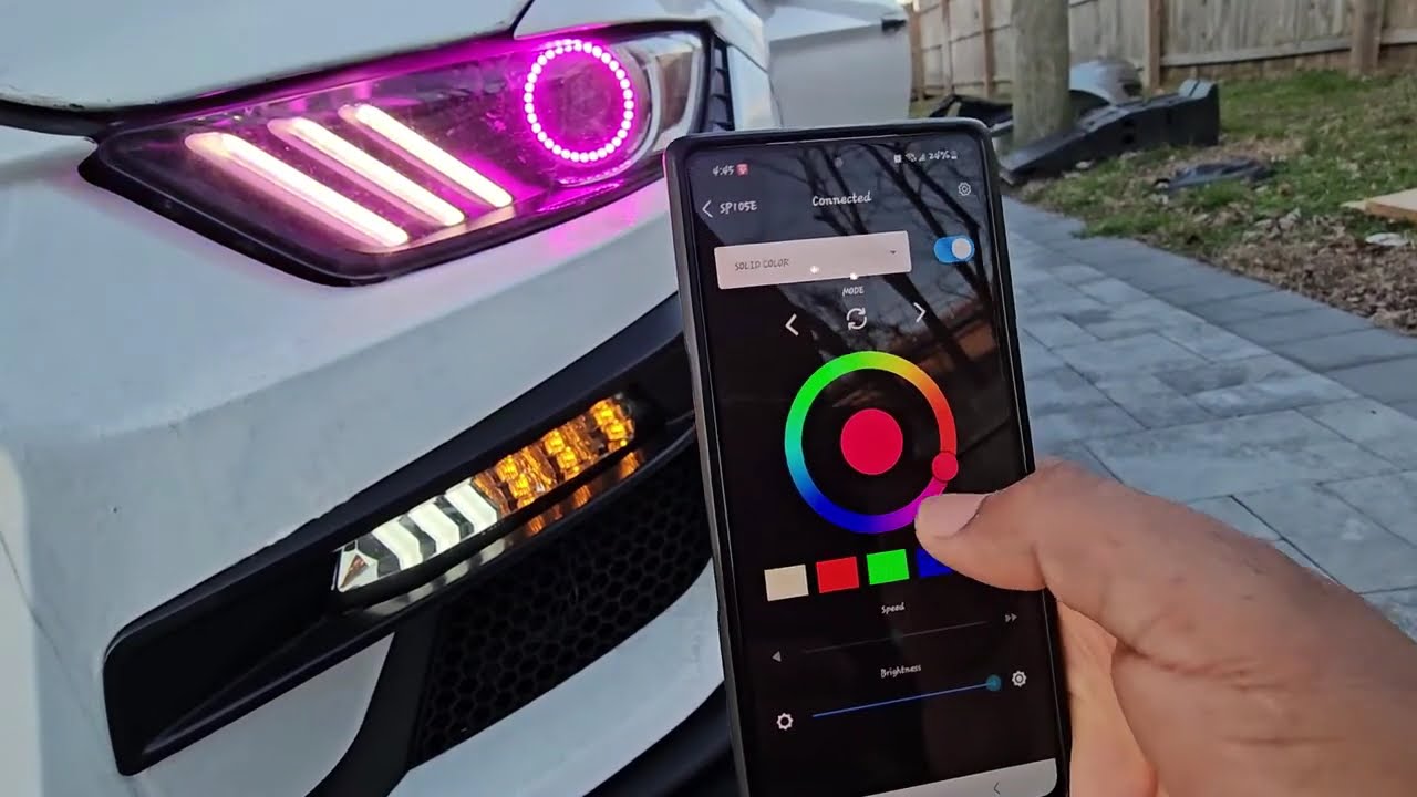 Instalación del Mustang 2015-2017 |Faros delanteros LED Dynamic Color SHIFT RGB+A de Oracle Lighting