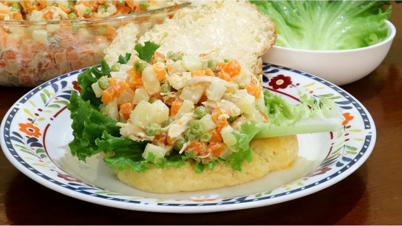 Ensalada Rusa Con Pollo Muy Rica, Esta Ensalada Te Va a Gustar Prepárala Ya