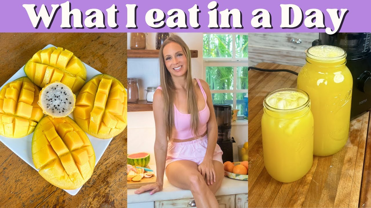 What I Eat In A Day RAW VEGAN IN MIAMI! 🍒🍒🍒