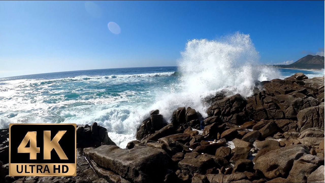 4K Ocean Waves Crashing - Big Waves in the Ocean, No Music, White Noise for Relax, Meditate or Sleep