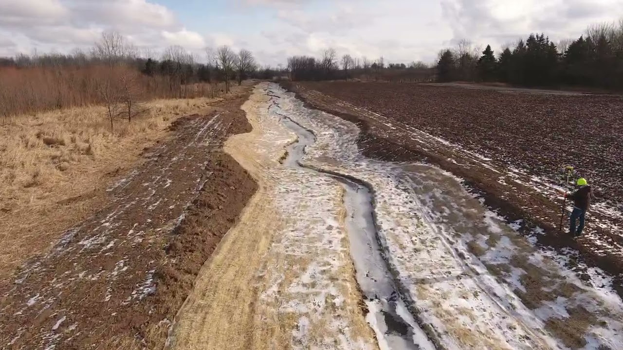 Drone Flyover Two-Stage Ditch