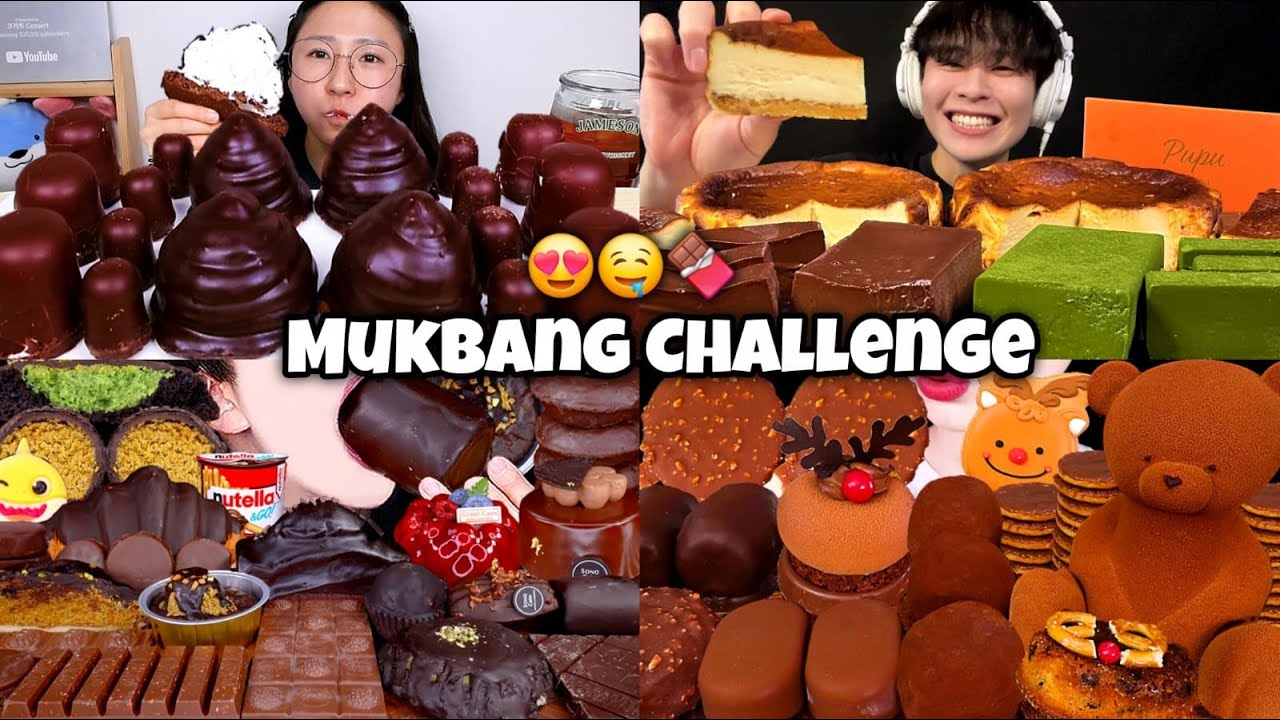 Chocolate Party Mukbang Challenge 🍫🤤 | Ice Cream, Mochi & Dubai Chocolate ASMR