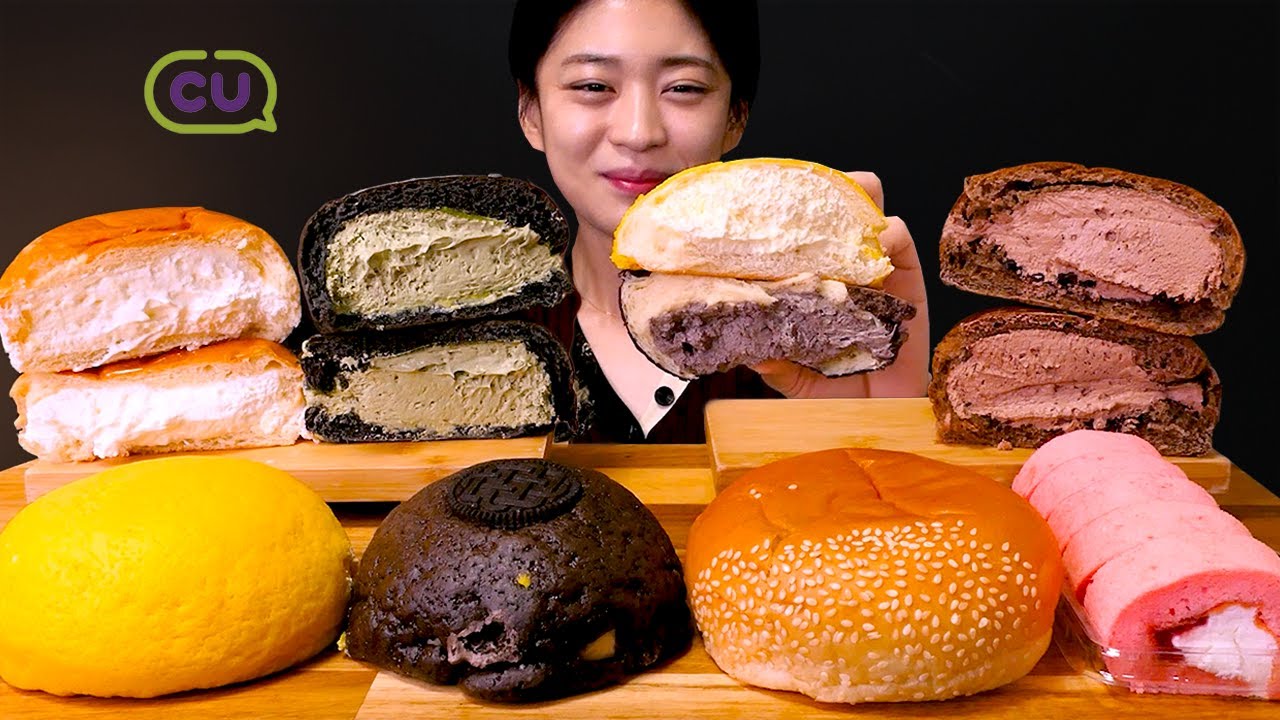 🥯크림 폭탄!!😍크림이 엄청 많은 연세우유 크림빵 먹방❤ | Yonsei Milk Chocolate, Matcha, Strawberry Cream Bread ASMR Mukbang