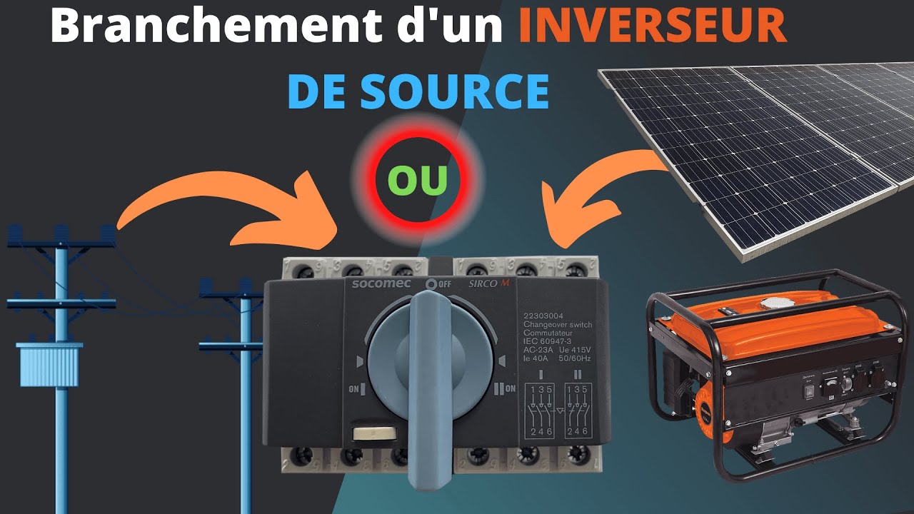 Comment brancher un groupe électrogène sur un tableau électrique - INVERSEUR DE SOURCE