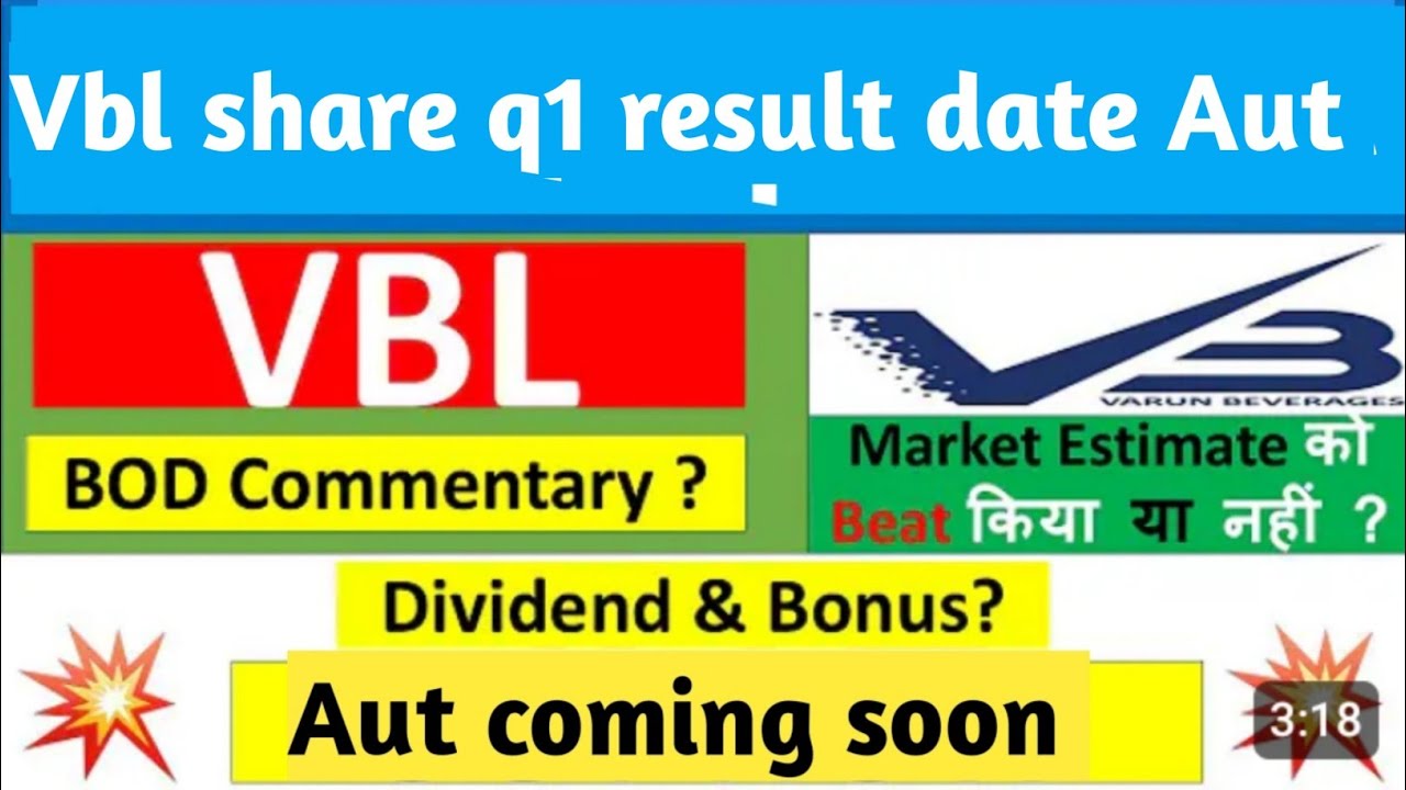 VBL share latest news today | Varun Beverage q1 results Date aut