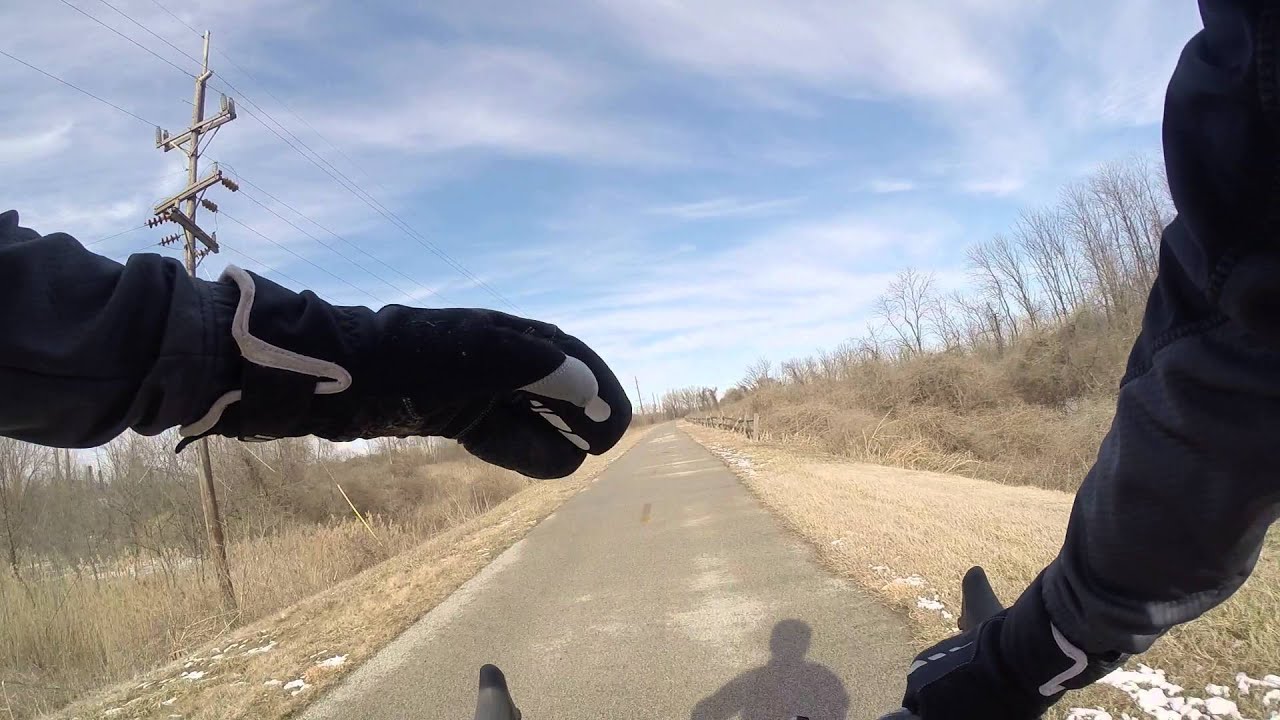 Cycling MCT Trails Madison Illinois Feb 2016 Snow Bike Blogger