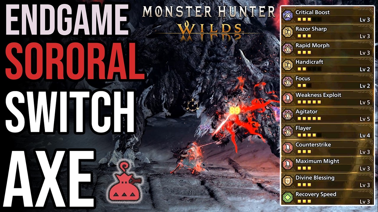MH Wilds – Сборка топора-трансформера Sorral для эндгейма | Длительная настройка Dragon Power | T...