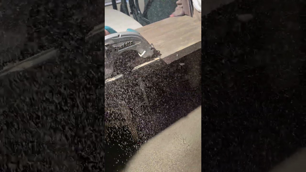 Cuting  a Wood Door Header  Full Video of Saw Cuting