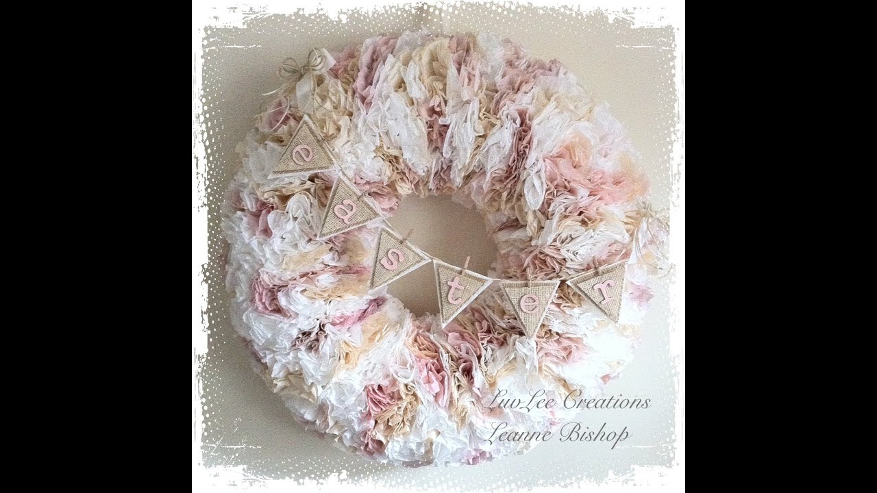 Shabby Chic Coffee Filter Wreath Tutorial